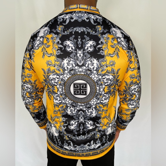 Prestige Original Colorful print Men’s long sleeve shirt size M - Picture 4 of 10